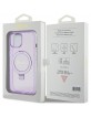 Guess iPhone 15 Hülle Case Cover Ring Stand MagSafe Violett