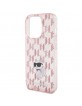 Karl Lagerfeld iPhone 15 Pro Hülle Case Cover Monogram Choupette Rosa