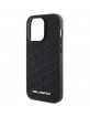 Karl Lagerfeld iPhone 15 Pro Hülle Case Cover Quilted K Pattern Schwarz