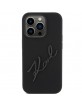 Karl Lagerfeld iPhone 15 Pro Case Cover Silicone Signature Black