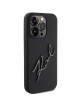 Karl Lagerfeld iPhone 15 Pro Case Cover Silicone Signature Black