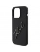 Karl Lagerfeld iPhone 15 Pro Hülle Case Cover Silikon Signatur Schwarz