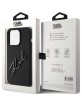 Karl Lagerfeld iPhone 15 Pro Case Cover Silicone Signature Black