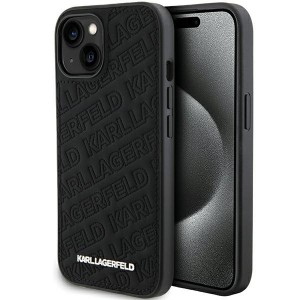 Karl Lagerfeld iPhone 15 Plus Case Cover Quilted K Pattern Black