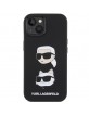 Karl Lagerfeld iPhone 15 Plus Case Silicone K & C Head Black