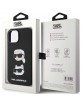 Karl Lagerfeld iPhone 15 Plus Case Silicone K & C Head Black