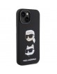 Karl Lagerfeld iPhone 15 Case Silicone K & C Head Black