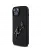 Karl Lagerfeld iPhone 15 Hülle Case Cover Silikon Signatur Schwarz