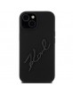 Karl Lagerfeld iPhone 15 Hülle Case Cover Silikon Signatur Schwarz