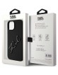 Karl Lagerfeld iPhone 15 Hülle Case Cover Silikon Signatur Schwarz