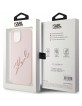 Karl Lagerfeld iPhone 15 Case Cover Silicone Signature Pink