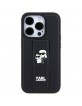 Karl Lagerfeld iPhone 15 Pro Max Case Grip Stand Saffiano K & C Black