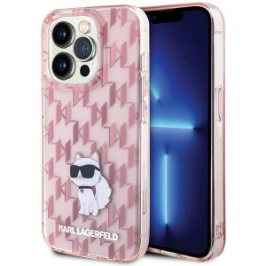 Karl Lagerfeld iPhone 15 Pro Max Case Cover Monogram Choupette Pink