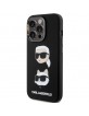 Karl Lagerfeld iPhone 15 Pro Max Case Silicone K & C Head Black