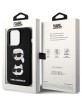 Karl Lagerfeld iPhone 15 Pro Max Case Silicone K & C Head Black