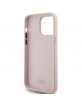 Karl Lagerfeld iPhone 15 Pro Max Case Silicone Choupette Metal Pin Pink