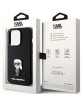 Karl Lagerfeld iPhone 15 Pro Max Case Silicone Ikonik Metal Pin Black