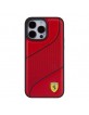 Ferrari iPhone 15 Pro Case Perforated Waves Red