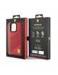 Ferrari iPhone 15 Pro Case Perforated Waves Red