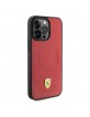 Ferrari iPhone 15 Pro Hülle Case Cover MagSafe Carbon Rot