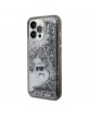 Karl Lagerfeld iPhone 13 Pro Hülle Case Cover Glitter Choupette Body Silber