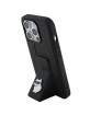 Karl Lagerfeld iPhone 14 Pro Case Grip Stand Saffiano Choupette Black