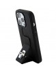 Karl Lagerfeld iPhone 14 Pro Case Grip Stand Saffiano K & C Black