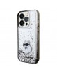 Karl Lagerfeld iPhone 14 Pro Case Cover Glitter Choupette Body Silver