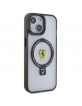 Ferrari iPhone 15 Plus Case Ring Stand Magsafe Holder Transparent