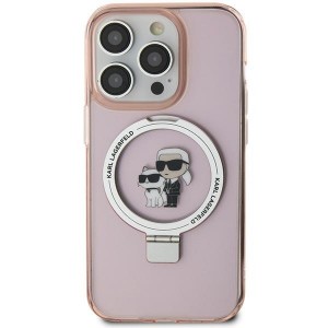 Karl Lagerfeld iPhone 11 Hülle Case K & C Ring Stand Magsafe Rosa