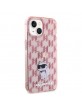 Karl Lagerfeld iPhone 15 Hülle Case Cover Monogram Choupette Rosa