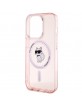 Karl Lagerfeld iPhone 15 Pro Hülle Case Cover Choupette Magsafe Rosa