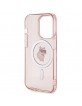 Karl Lagerfeld iPhone 15 Pro Hülle Case Cover Choupette Magsafe Rosa