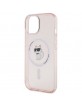 Karl Lagerfeld iPhone 15 Hülle Case Cover Choupette Magsafe Rosa