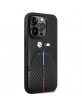 BMW iPhone 14 Pro Case Cover M Power Carbon Tricolor Black