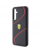 Ferrari Samsung S23 FE Case Cover Twist Metal Logo Black