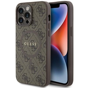 Guess iPhone 13 Pro Case Cover 4G MagSafe Brown
