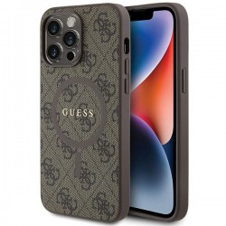 Guess iPhone 14 Pro Hülle Case Cover 4G MagSafe Braun