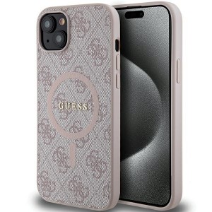 Guess iPhone 14 / 15 / 13 Hülle Case Cover 4G MagSafe Rosa Pink