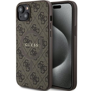 Guess iPhone 14 / 15 / 13 Case Cover 4G MagSafe Brown