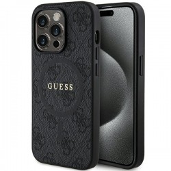 Guess iPhone 15 Pro Hülle Case Cover 4G MagSafe Schwarz