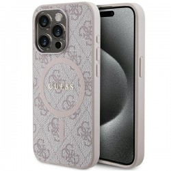 Guess iPhone 15 Pro Hülle Case Cover 4G MagSafe Rosa Pink