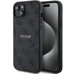 Guess iPhone 15 Plus Hülle Case Cover 4G MagSafe Schwarz