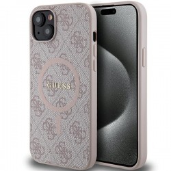 Guess iPhone 15 Plus Hülle Case Cover 4G MagSafe Rosa Pink