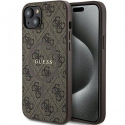 Guess iPhone 15 Plus Case Cover 4G MagSafe Brown