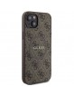Guess iPhone 15 Case Cover 4G MagSafe Brown