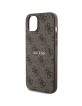 Guess iPhone 15 Case Cover 4G MagSafe Brown