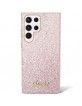 Guess Samsung S24 Ultra Case Cover Glitter Script Pink