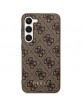 Guess Samsung S24+ Plus Case Cover 4G Metal Logo Brown