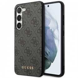 Guess Samsung S24+ Plus Hülle Case Cover 4G Metal Logo Grau